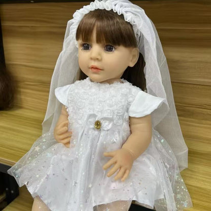22-Inch High-Realism Reborn Toddler Doll-Bridal Gown