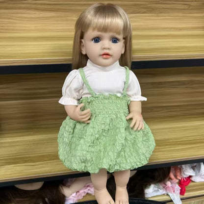22-Inch High-Realism Reborn Toddler Doll-Puff Skirt Dress