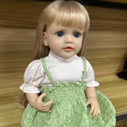 22-Inch High-Realism Reborn Toddler Doll-Puff Skirt Dress