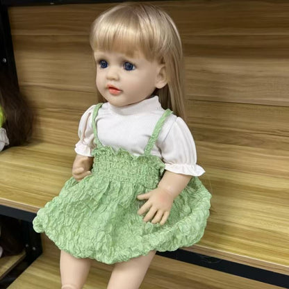 22-Inch High-Realism Reborn Toddler Doll-Puff Skirt Dress