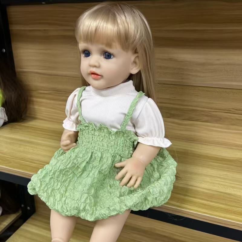 22-Inch High-Realism Reborn Toddler Doll-Puff Skirt Dress