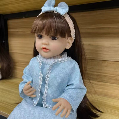 22-Inch High-Realism Reborn Toddler Doll-Fine-Knit French-Style Set