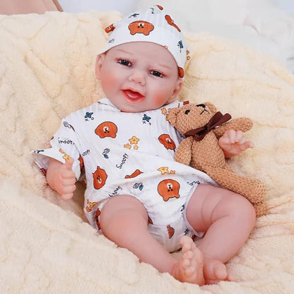 20-Inch Reborn Doll-wool sweater-Cute Bear Print