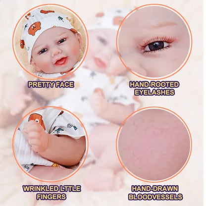 20-Inch Reborn Doll-wool sweater-Cute Bear Print