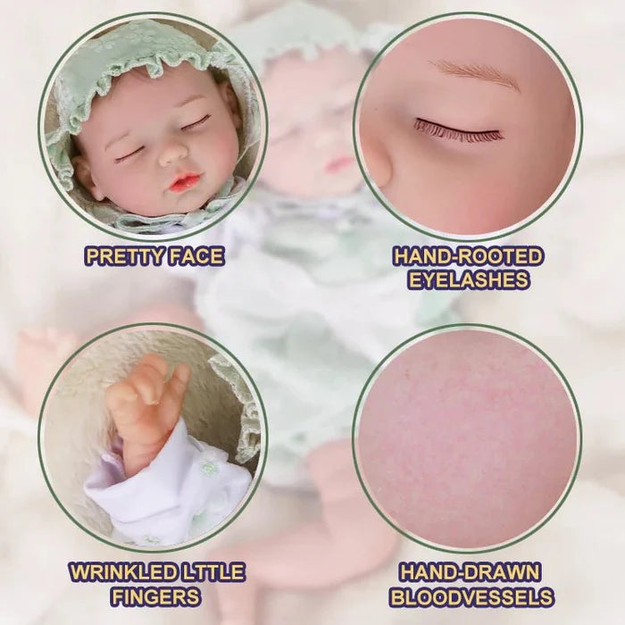 20-Inch Reborn Doll-wool sweater- green